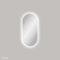 Empire Pill Led Mirrors With Matte White Framed